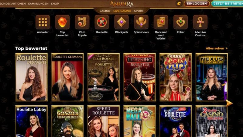 Amunra Casino Webseite